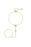 Handketting van roestvrij staal met schelpmotief, eenvoudige dagelijkse sieraden uit de Simple Series voor dames.