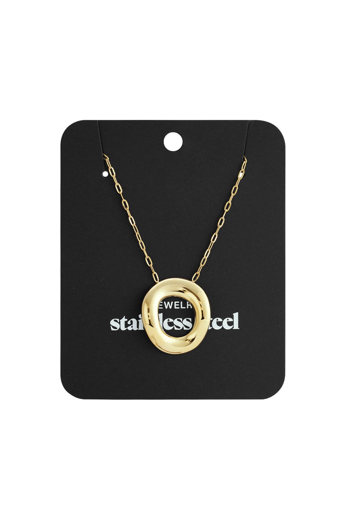 Roestvrijstalen hangerkettingen cirkel Casual Dagelijks Eenvoudig Serie Dames sieraden