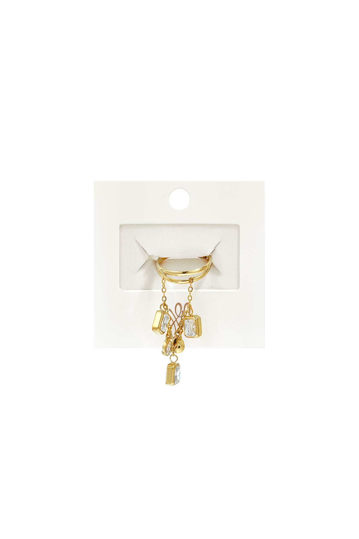 Ringen van roestvrij staal met edelstenen, geometrische vorm, eenvoudige dagelijkse collectie, dames sieraden