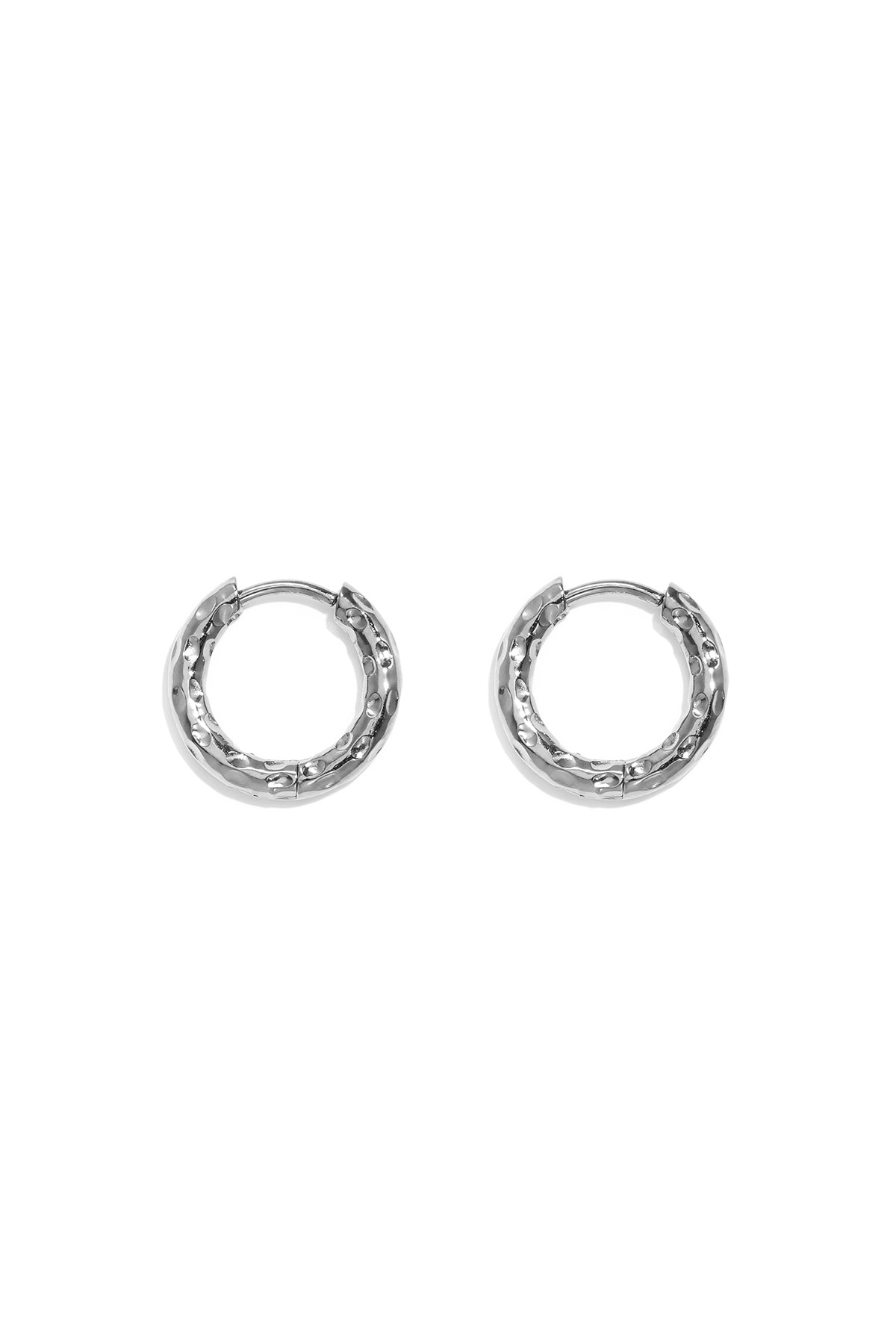 Elegant Stainless Steel Hoop Earrings - Silver & Gold