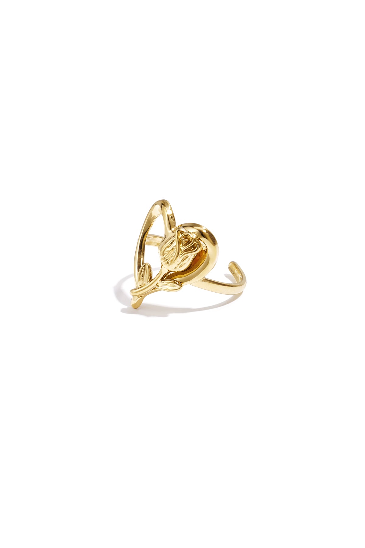 Ring met roos op hart