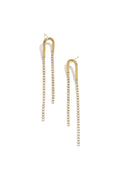 Oorbellen met hangertjes van roestvrij staal en een ketting, eenvoudige serie voor dames, geschikt voor bijeenkomsten/feestjes.