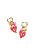 Oorbellen van roestvrij staal met een hartje, perfect voor Valentijnsdag en romantische momenten. Damessieraden.