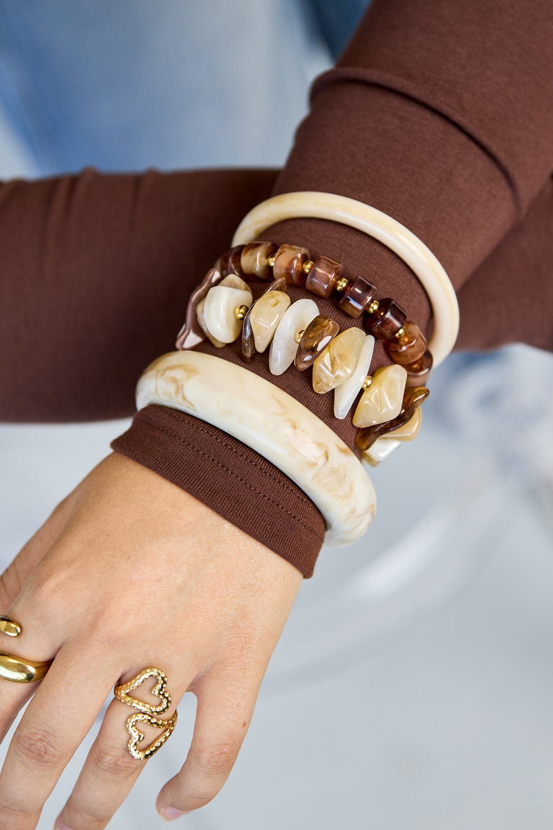 Acryl kralenarmbanden, eenvoudige dagelijkse sieraden uit de Simple Series voor dames.