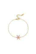 Armband met strass bloem