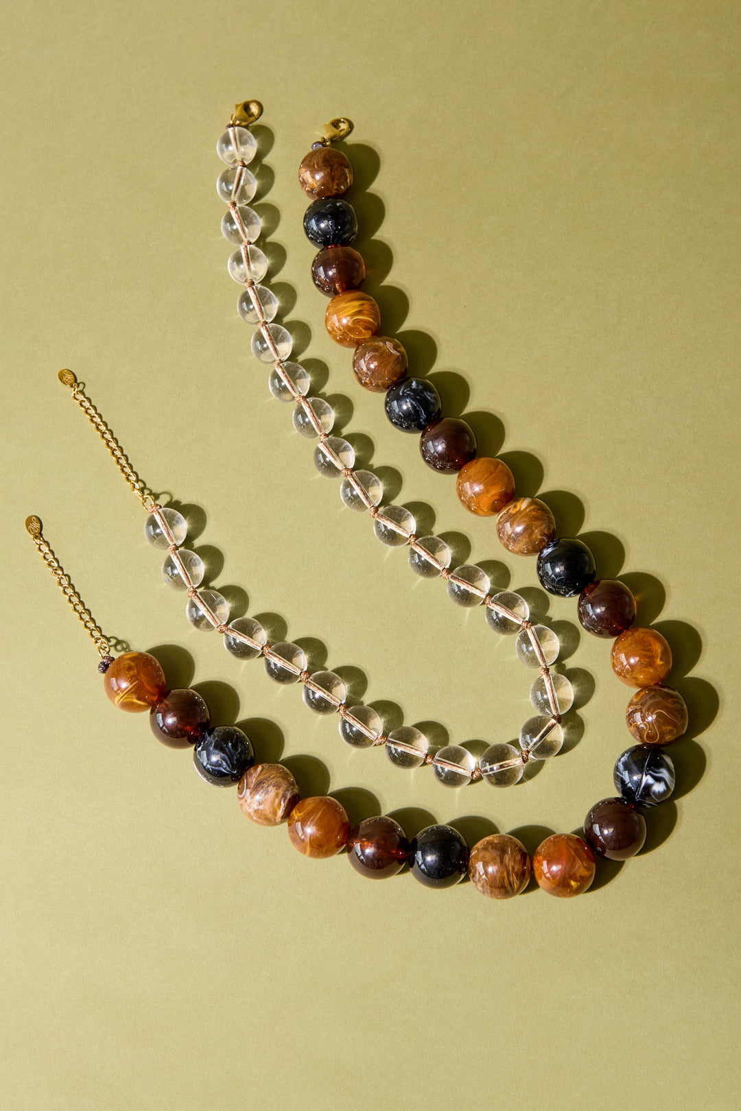 Acryl kralenkettingen, ronde, casual, dagelijkse, eenvoudige serie, dames sieraden