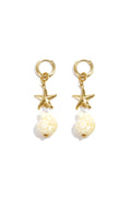Elegant Shell & Starfish Drop Earrings for Beach Lovers
