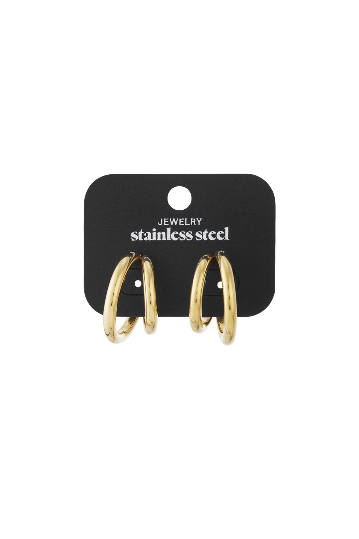 Small double hoop earrings