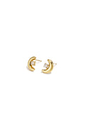 Elegant Moon Rhinestone Stud Earrings for Women