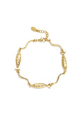 Elegant Gold Color Stainless Steel Fish Chain Bracelet