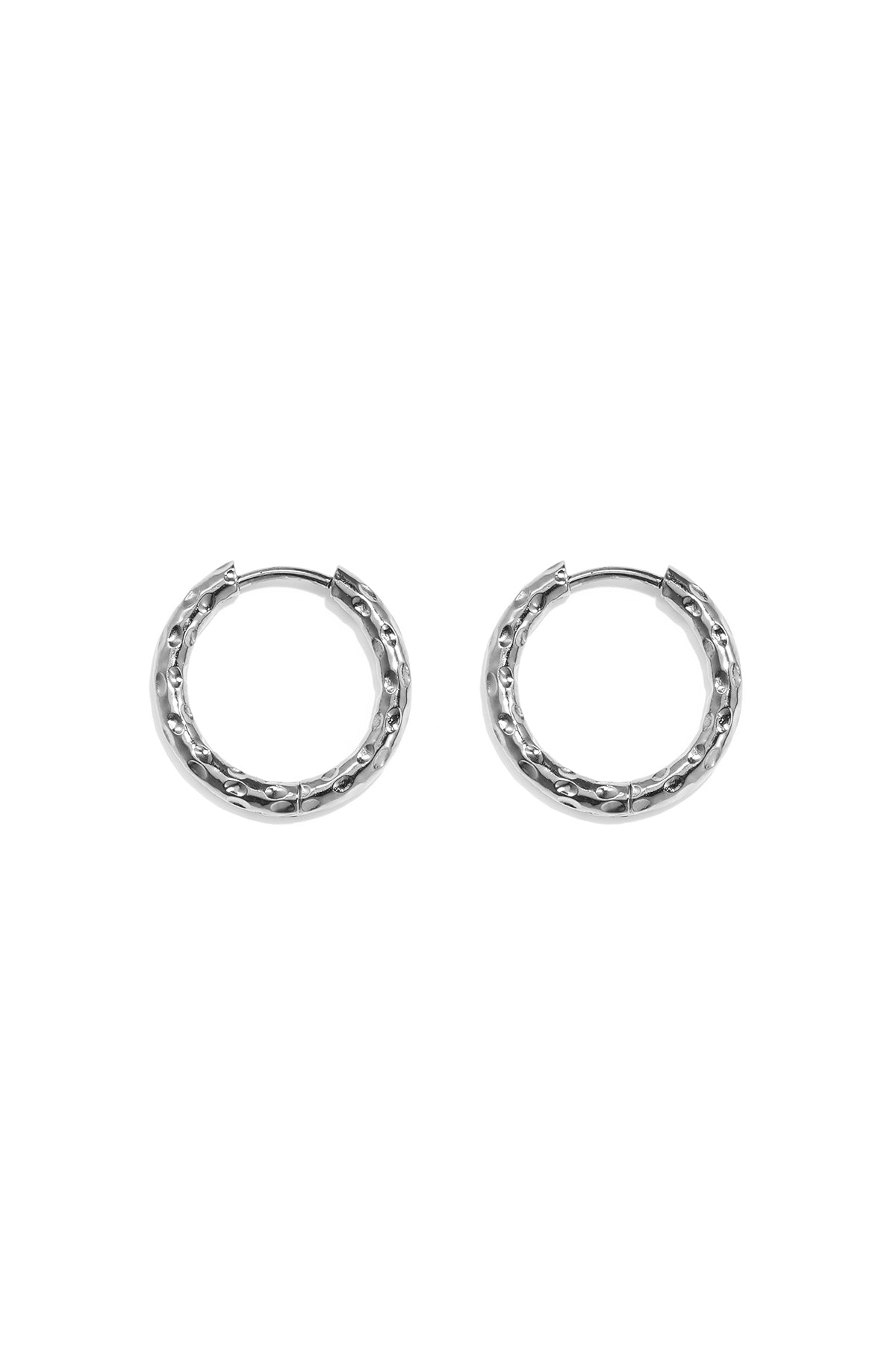 Elegant Stainless Steel Hoop Earrings - Silver & Gold