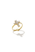 Elegant Adjustable Rhinestone Ring - Minimalist Style