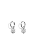 Roestvrijstalen hangende oorbellen met klavertje vier, eenvoudige dagelijkse sieraden uit de Simple-serie voor dames.