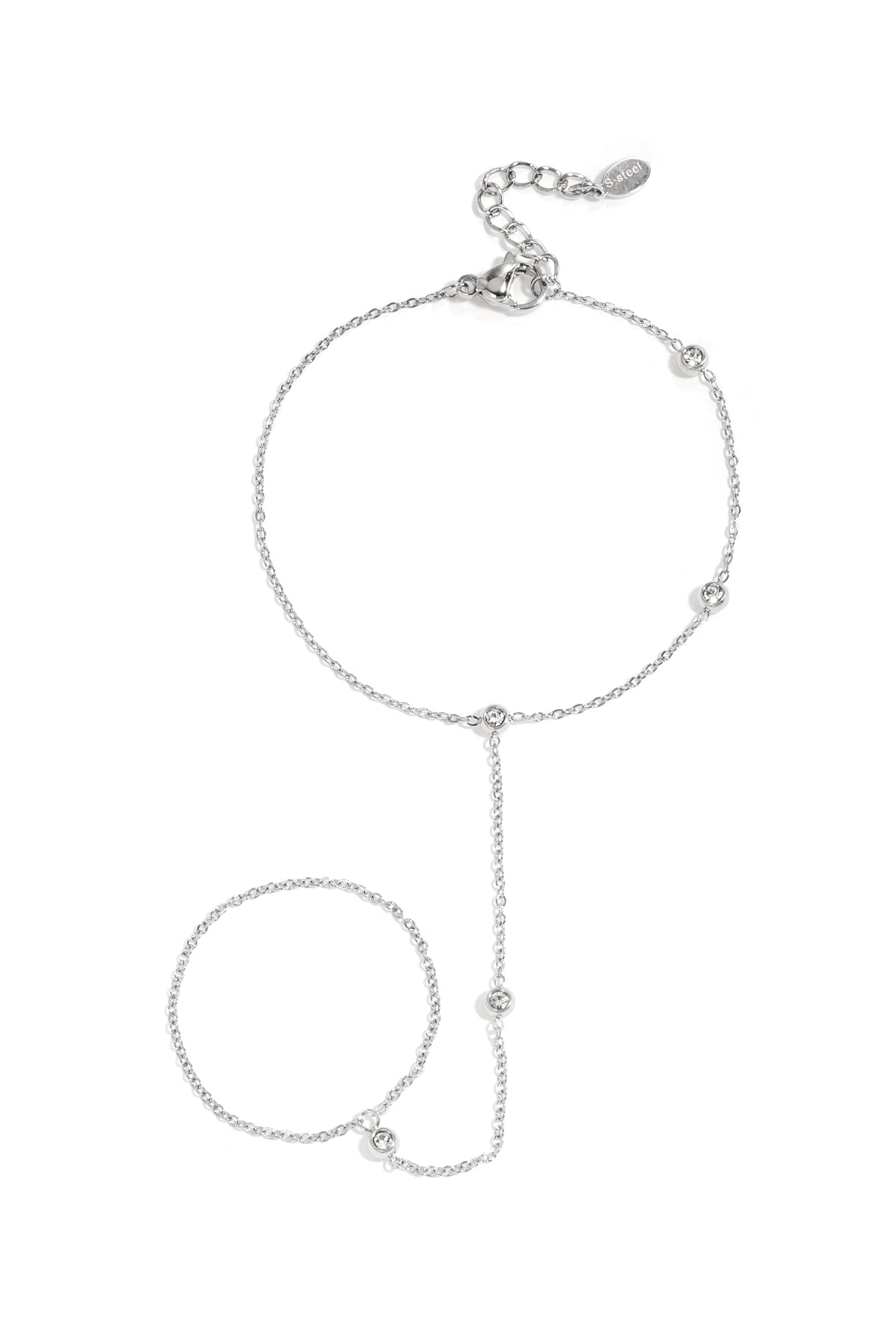 Handchain met asymmetrische steentjes