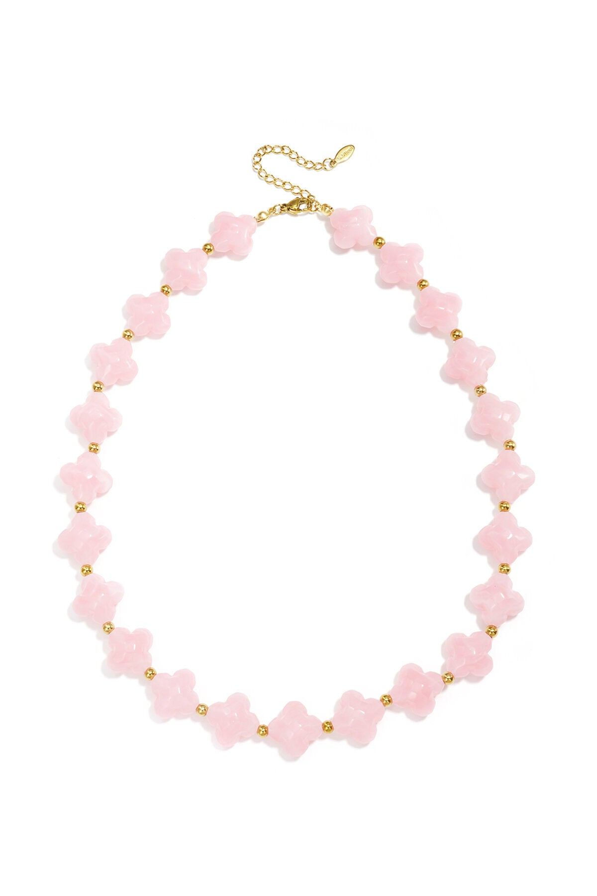 Kralenketting met klaver kraaltjes