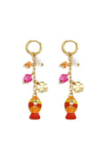 Stylish Gold Fish Dangle Earrings for Spring/Summer