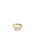 Roestvrijstalen oormanchetten in ovale vorm, eenvoudige dagelijkse sieraden uit de Simple Series voor dames.