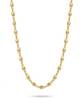 Goudkleurige Nola ketting van roestvrij staal met vierkante schakels. Stijlvolle dames sieraad voor alledaags gebruik.